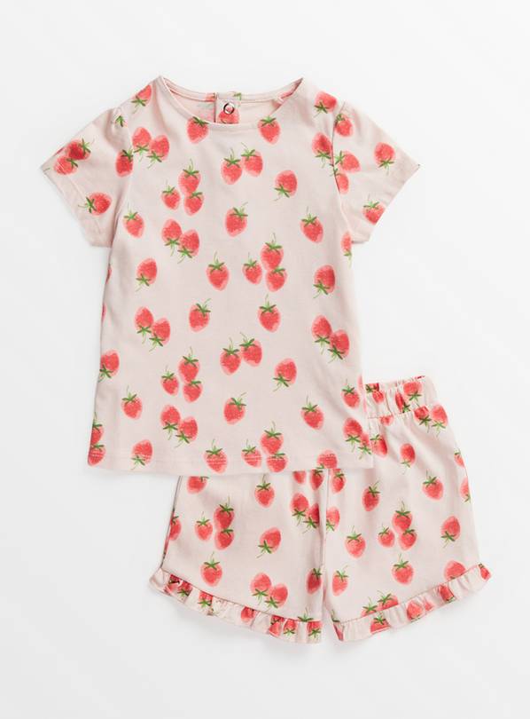 Strawberry Print T-Shirt & Shorts Set Up to 3 mths